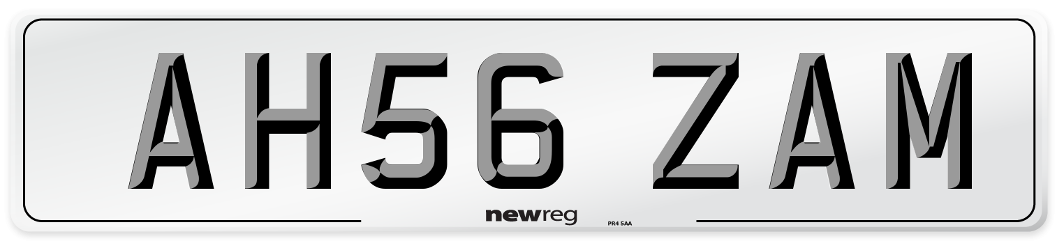 AH56 ZAM Number Plate from New Reg